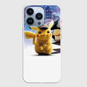 Чехол для iPhone 13 Pro с принтом Detective Pikachu (НА СПИНЕ) в Кировске,  |  | detective pikachu | pikachu | pokemon | детектив пикачу | пика | покемон