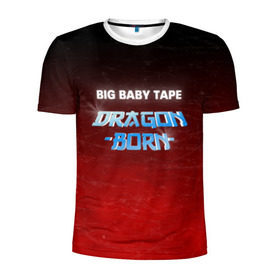 Мужская футболка 3D спортивная с принтом BIG BABY TAPE - DRAGONBORN в Кировске, 100% полиэстер с улучшенными характеристиками | приталенный силуэт, круглая горловина, широкие плечи, сужается к линии бедра | big ba | big baby tape   dragonborn | big baby tape gimme | big baby tape gimme the loot | big baby tape loot | gimme the loot big baby tape | hokage big baby | tape текст | биг бейби тейп