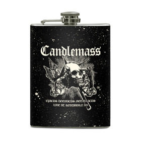 Фляга с принтом Candlemass в Кировске, металлический корпус | емкость 0,22 л, размер 125 х 94 мм. Виниловая наклейка запечатывается полностью | Тематика изображения на принте: doom | metal | группы | дум | дум метал | метал | музыка | рок