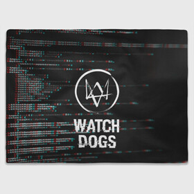 Плед 3D с принтом WATCH DOGS в Кировске, 100% полиэстер | закругленные углы, все края обработаны. Ткань не мнется и не растягивается | action | ct os | ded sec | fox | game | gamer | glitch | hacker | player | watch dogs | watch dogs 2 | глитч | знак лиса | игра | компьютерная игра | маркус | хакер