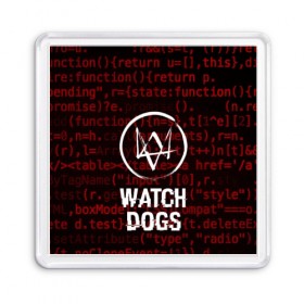 Магнит 55*55 с принтом WATCH DOGS в Кировске, Пластик | Размер: 65*65 мм; Размер печати: 55*55 мм | action | ct os | ded sec | fox | game | gamer | glitch | hacker | player | watch dogs | watch dogs 2 | глитч | знак лиса | игра | компьютерная игра | маркус | хакер