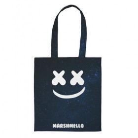 Сумка 3D повседневная с принтом Marshmello Cosmos в Кировске, 100% полиэстер | Плотность: 200 г/м2; Размер: 34×35 см; Высота лямок: 30 см | dj | marshmello | usa | америка | клубная музыка | космос | мармело | маршмелло | маршмеллоу | музыка | музыкант | небо