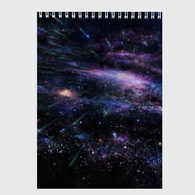 Скетчбук с принтом Cosmos в Кировске, 100% бумага
 | 48 листов, плотность листов — 100 г/м2, плотность картонной обложки — 250 г/м2. Листы скреплены сверху удобной пружинной спиралью | cosmos | galaxy | nebula | space | star | абстракция | вселенная | галактика | звезда | звезды | космический | планеты