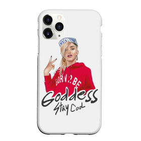 Чехол для iPhone 11 Pro Max матовый с принтом Goddess stay cool в Кировске, Силикон |  | beautiful | blonde | calm | cool | fashionable | gesture | girl | goddess | hand | remains | sign | victory | блондинка | богиня | девушка | жест | знак | красивая | крутая | модная | остается | победа | рука | спокойной