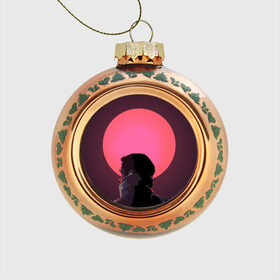 Стеклянный ёлочный шар с принтом Райан Гослинг в Кировске, Стекло | Диаметр: 80 мм | бегущий по лезвию | райан гослинг