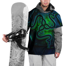 Накидка на куртку 3D с принтом RAZER в Кировске, 100% полиэстер |  | Тематика изображения на принте: game | razer | texture | зеленый | игровое лого | игромания | игры | рэйзер | текстуры