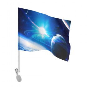 Флаг для автомобиля с принтом Космос в Кировске, 100% полиэстер | Размер: 30*21 см | galaxy | nasa | nebula | space | star | абстракция | вселенная | галактика | звезда | звезды | космический | наса | планеты