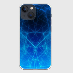 Чехол для iPhone 13 mini с принтом НЕОНОВАЯ ЗАЩИТА в Кировске,  |  | abstraction | cyber | cyberpunk | future | geometry | hexagon | neon | techno | texture | абстракция | броня | геометрия | кибер | краски | неон | неоновый | сетка | соты | стальная броня | текстура | шестигранники