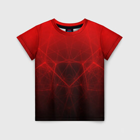 Детская футболка 3D с принтом ГОЛОГРАФИЧЕСКАЯ ЗАЩИТА в Кировске, 100% гипоаллергенный полиэфир | прямой крой, круглый вырез горловины, длина до линии бедер, чуть спущенное плечо, ткань немного тянется | abstraction | cyber | cyberpunk | future | geometry | hexagon | neon | techno | texture | абстракция | броня | геометрия | кибер | краски | неон | неоновый | сетка | соты | стальная броня | текстура | шестигранники