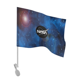 Флаг для автомобиля с принтом NASA SPACE в Кировске, 100% полиэстер | Размер: 30*21 см | galaxy | nasa | nebula | space | star | абстракция | вселенная | галактика | звезда | звезды | космический | наса | планеты