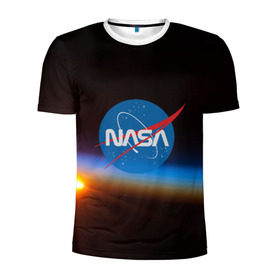 Мужская футболка 3D спортивная с принтом NASA SPACE в Кировске, 100% полиэстер с улучшенными характеристиками | приталенный силуэт, круглая горловина, широкие плечи, сужается к линии бедра | galaxy | nasa | nebula | space | star | абстракция | вселенная | галактика | звезда | звезды | космический | наса | планеты