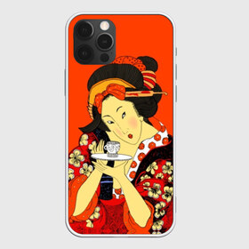 Чехол для iPhone 12 Pro Max с принтом Японка в Кировске, Силикон |  | brunette | ceremony | culture | east | flowers | geisha | hairstyle | japan | japanese woman | kimono | makeup | tea | traditions | брюнетка | восток | кимоно | культура | макияж | прическа | традиции | цветы | церемония | чай | чайная | япония | 