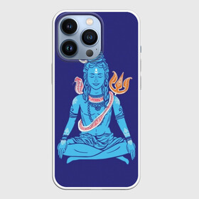 Чехол для iPhone 13 Pro с принтом Шива в Кировске,  |  | blue | cobra | destroyer | destruction | gods | great | hinduism | india | meditation | om | peace | power | religion | shiva | trident | yoga | боги | великий | власть | знание | индия | индуизм | йога | кайлас | кобра | медитация | ом | разрушение | раз