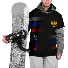 Накидка на куртку 3D с принтом Россия Флаг в Кировске, 100% полиэстер |  | Тематика изображения на принте: минимализм | россия | флаг
