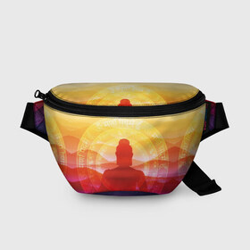 Поясная сумка 3D с принтом Будда в Кировске, 100% полиэстер | плотная ткань, ремень с регулируемой длиной, внутри несколько карманов для мелочей, основное отделение и карман с обратной стороны сумки застегиваются на молнию | buddha | calm | color | enlightenment | india | meditatio | mountains | nature | purple | red | religion | symbol | yellow | yoga | будда | горы | духовность | желтый | индия | йога | красный | медитация | природа | просветление | расслабление | религия |