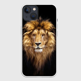 Чехол для iPhone 13 с принтом Лев в Кировске,  |  | Тематика изображения на принте: african | animals | authority | big | cat | cool | head | illustration | indisputable | lion | mane | muzzle | supreme | swag | авторитет | африканский | большая | верховный | голова | грива | животные | иллюстрация | кошка | крутой | лев | непрер