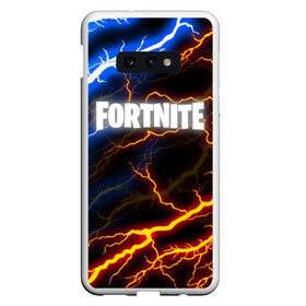 Чехол для Samsung S10E с принтом FORTNITE STORM в Кировске, Силикон | Область печати: задняя сторона чехла, без боковых панелей | Тематика изображения на принте: 2019 | armor | armour | cybersport | esport | fortnite | game | llama | logo | thunder | броня | игра | киберспорт | лама | молнии | фиолетовый | фирменные цвета | фортнайт