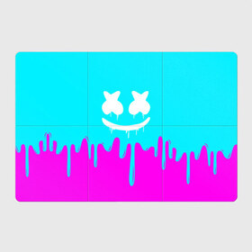 Магнитный плакат 3Х2 с принтом MARSHMELLO в Кировске, Полимерный материал с магнитным слоем | 6 деталей размером 9*9 см | Тематика изображения на принте: colors | dj | marshmello | paints | usa | америка | брызги | клубная музыка | краска | маршмелло | музыка | музыкант