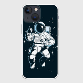 Чехол для iPhone 13 mini с принтом Космонавт в Кировске,  |  | astronaut | flies | glare | open | planets | reflection | sky | space | space suit | stars | sun | universe | астронавт | блики | вселенная | звёзды | космонавт | космос | летит | небо | открытый | отражение | планеты | скафандр | солнце