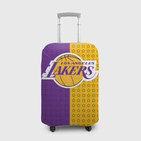 Чехол для чемодана 3D с принтом Lakers (1) в Кировске, 86% полиэфир, 14% спандекс | двустороннее нанесение принта, прорези для ручек и колес | ball | basket | basketball | kobu | lakers | lebron | los angeles | баскетбол | коюи | леброн | лейкерс | лос анджелис