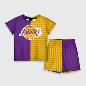 Детский костюм с шортами 3D с принтом Lakers (1) в Кировске,  |  | Тематика изображения на принте: ball | basket | basketball | kobu | lakers | lebron | los angeles | баскетбол | коюи | леброн | лейкерс | лос анджелис