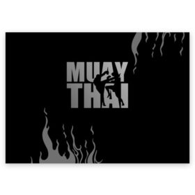 Поздравительная открытка с принтом Muay Thai в Кировске, 100% бумага | плотность бумаги 280 г/м2, матовая, на обратной стороне линовка и место для марки
 | fight | muay thai | thai boxing | ufc | бокс | ката | кикбоксин | лаос | лоу кик | муай | мьянма | поединок | таиланд | тай | тайский | таолу