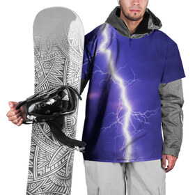Накидка на куртку 3D с принтом Молния. в Кировске, 100% полиэстер |  | вспышка | интересная | молния | небо | необычная | прикольная | яркая