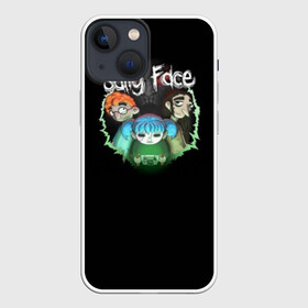 Чехол для iPhone 13 mini с принтом Todd,Sally,Larry в Кировске,  |  | Тематика изображения на принте: larry | sally | sally face | todd | todd morrison | в маске | друзья | ларри | маска | персонажи | салли | трое | троица | шрам