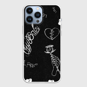 Чехол для iPhone 13 Pro Max с принтом LIl Peep (Broken) в Кировске,  |  | baby | broken | cry | lil | lil peep | peep | rap | rose | лил | лил пип | пип | реп | роза | сердце