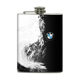Фляга с принтом BMW в Кировске, металлический корпус | емкость 0,22 л, размер 125 х 94 мм. Виниловая наклейка запечатывается полностью | bmw | авто | автомобиль | бмв | логотип | машина | надпись | текстура