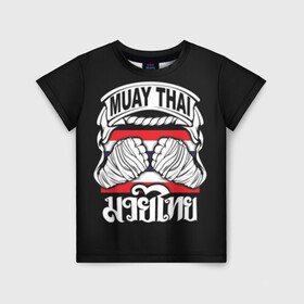Детская футболка 3D с принтом Muay Thai в Кировске, 100% гипоаллергенный полиэфир | прямой крой, круглый вырез горловины, длина до линии бедер, чуть спущенное плечо, ткань немного тянется | fight | muay thai | thai boxing | ufc | бокс | ката | кикбоксин | лаос | лоу кик | муай | мьянма | поединок | таиланд | тай | тайский | таолу