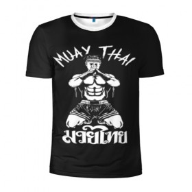 Мужская футболка 3D спортивная с принтом Muay Thai в Кировске, 100% полиэстер с улучшенными характеристиками | приталенный силуэт, круглая горловина, широкие плечи, сужается к линии бедра | fight | muay thai | thai boxing | ufc | бокс | ката | кикбоксин | лаос | лоу кик | муай | мьянма | поединок | таиланд | тай | тайский | таолу