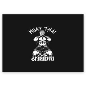 Поздравительная открытка с принтом Muay Thai в Кировске, 100% бумага | плотность бумаги 280 г/м2, матовая, на обратной стороне линовка и место для марки
 | fight | muay thai | thai boxing | ufc | бокс | ката | кикбоксин | лаос | лоу кик | муай | мьянма | поединок | таиланд | тай | тайский | таолу