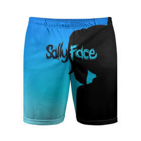 Мужские шорты 3D спортивные с принтом Sally Face (Силуэт). в Кировске,  |  | 