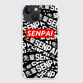 Чехол для iPhone 13 mini с принтом SENPAI в Кировске,  |  | ahegao | anime | kawai | kowai | oppai | otaku | senpai | sugoi | waifu | yandere | аниме | ахегао | ковай | культура | отаку | сенпай | тренд | яндере