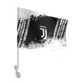 Флаг для автомобиля с принтом JUVENTUS в Кировске, 100% полиэстер | Размер: 30*21 см | italia | juve | juventus | sport | италия | спорт | спортивная форма | футбол | футбольный | чемпионат | ювентус