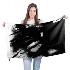 Флаг 3D с принтом Juventus Sport в Кировске, 100% полиэстер | плотность ткани — 95 г/м2, размер — 67 х 109 см. Принт наносится с одной стороны | 