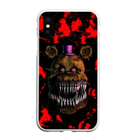 Чехол для iPhone XS Max матовый с принтом Five Nights At Freddy s в Кировске, Силикон | Область печати: задняя сторона чехла, без боковых панелей | 5 ночей с фредди | five nights at freddys | foxy | аниматроники | игра | компьютерная игра | робот | фокси | фредди | фреди | чика