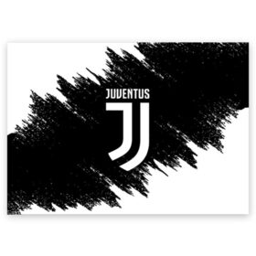 Поздравительная открытка с принтом JUVENTUS SPORT в Кировске, 100% бумага | плотность бумаги 280 г/м2, матовая, на обратной стороне линовка и место для марки
 | Тематика изображения на принте: cr7 | fc | football | football club | juve | juventus | ronaldo | sport | роналдо | спорт | спортивные | униформа | фирменные цвета | фк | футбол | футбольный клуб | ювентус