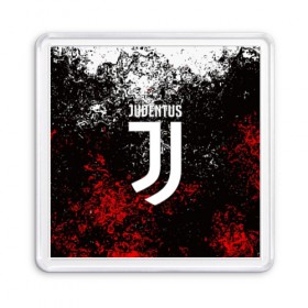 Магнит 55*55 с принтом JUVENTUS SPORT в Кировске, Пластик | Размер: 65*65 мм; Размер печати: 55*55 мм | Тематика изображения на принте: cr7 | fc | football | football club | juve | juventus | ronaldo | sport | роналдо | спорт | спортивные | униформа | фирменные цвета | фк | футбол | футбольный клуб | ювентус