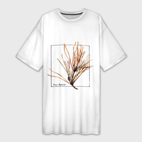 Платье-футболка 3D с принтом Pinus Sylvestris в Кировске,  |  | абстракция | авторская работа | ботаническая иллюстрация | деревья | иллюстрации | минимализм | сосна | цветы