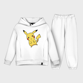 Детский костюм хлопок Oversize с принтом Непонимающий Пикачу в Кировске,  |  | detective pikachu | pikachu | pokeball | pokemon | детектив пикачу | пикачу | покебол | покемон