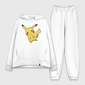 Женский костюм хлопок Oversize с принтом Непонимающий Пикачу в Кировске,  |  | detective pikachu | pikachu | pokeball | pokemon | детектив пикачу | пикачу | покебол | покемон