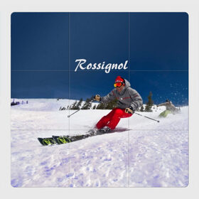 Магнитный плакат 3Х3 с принтом Rossignol в Кировске, Полимерный материал с магнитным слоем | 9 деталей размером 9*9 см | france | movement | rossignol | snow | speed | вершина | горные лыжи | горы | движение | скорость | снег | франция