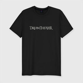 Мужская футболка премиум с принтом Dream Theater logo в Кировске, 92% хлопок, 8% лайкра | приталенный силуэт, круглый вырез ворота, длина до линии бедра, короткий рукав | dream theater | dt | goth | gothic | metal | music | rock | готика | метал | рок | симфони метал