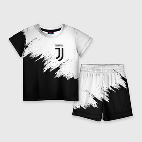 Детский костюм с шортами 3D с принтом JUVENTUS SPORT в Кировске,  |  | black and white | cr7 | fc | football | football club | juve | juventus | ronaldo | sport | роналдо | спорт | спортивные | униформа | фирменные цвета | фк | футбол | футбольный клуб | черно белый | ювентус