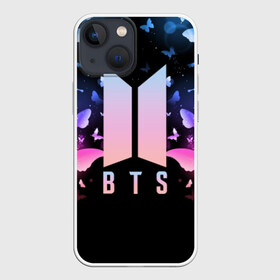 Чехол для iPhone 13 mini с принтом BTS BUTTERFLIES в Кировске,  |  | bangtan boys | bt21 | bts | bts army | bts stickers | butterflies | j hope | jimin | jin | jungkook | k pop | rap monster | rapmon | suga | v | бабочки | бтс | корея | стикеры bts