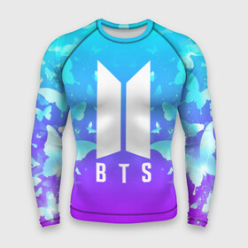 Мужской рашгард 3D с принтом BTS BUTTERFLIES в Кировске,  |  | bangtan boys | bt21 | bts | bts army | bts stickers | butterflies | j hope | jimin | jin | jungkook | k pop | rap monster | rapmon | suga | v | бабочки | бтс | корея | стикеры bts