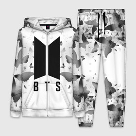 Женский костюм 3D с принтом BTS BUTTERFLIES в Кировске,  |  | bangtan boys | bt21 | bts | bts army | bts stickers | butterflies | j hope | jimin | jin | jungkook | k pop | rap monster | rapmon | suga | v | бабочки | бтс | корея | стикеры bts