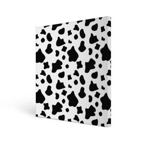 Холст квадратный с принтом Корова в Кировске, 100% ПВХ |  | animal | black white | cow | pattern | животное | кавай | корова | паттерн | пятна | черно белое